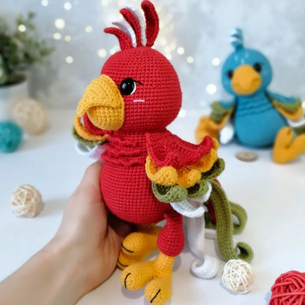 Crochet Pattern cute parrot