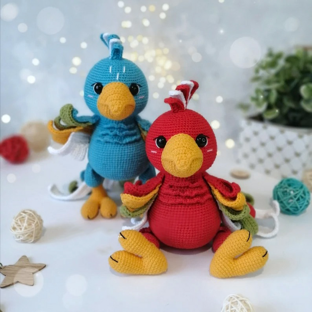 Crochet Pattern cute parrot