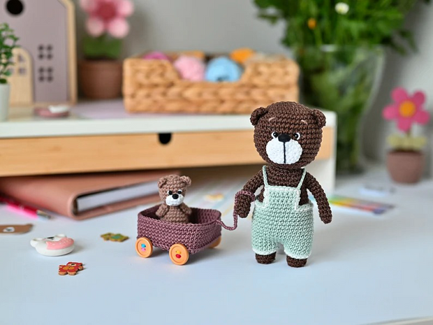 Bear in a suitcase crochet PATTERN