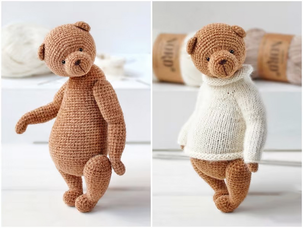 Crochet pattern Teddy Bear with a sweater