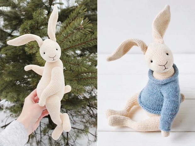 amigurumi bunny with a sweater CROCHET PATTERN