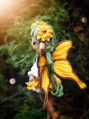 crochet pattern Sunflower Fairy doll
