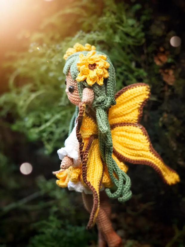 crochet pattern Sunflower Fairy doll