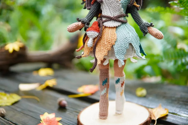 Crochet Doll Pattern, Eryne the Leaf Fairy