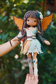 Crochet Doll Pattern, Eryne the Leaf Fairy