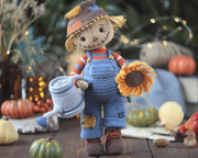 crochet scarecrow pattern with removable clothes