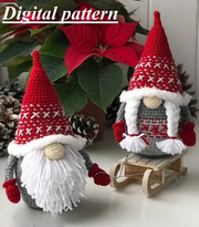 Crochet Pattern christmas Nordic Gnomes