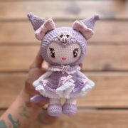 japanesse pink an violet bunny crochet pattern