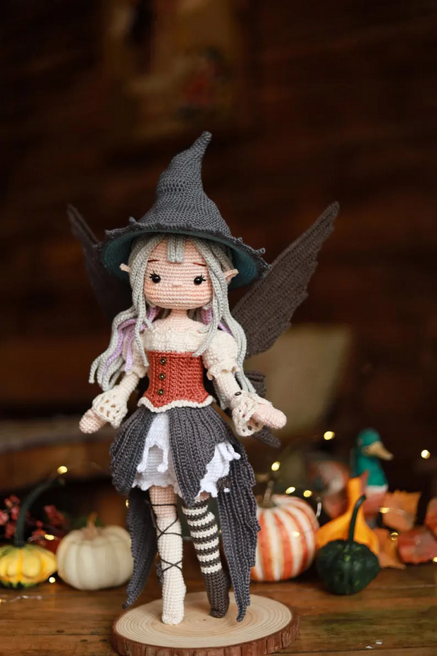 Halloween Witch Fairy Crochet Doll Pattern