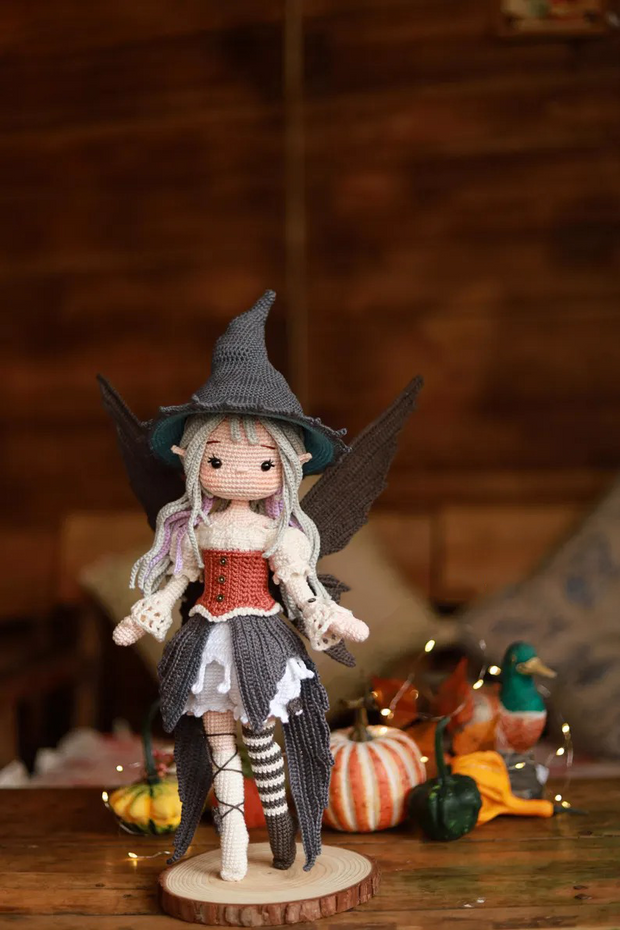 Halloween Witch Fairy Crochet Doll Pattern