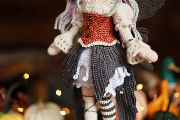 Halloween Witch Fairy Crochet Doll Pattern