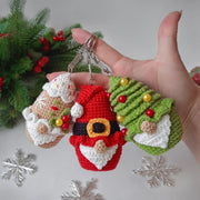 Set of 3 crochet pattern Christmas gnomes