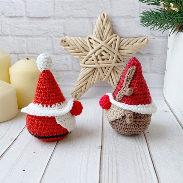 Set of 5 Christmas Gnomes Crochet Pattern