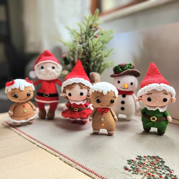 Set of 6 Festive Christmas Crochet Pattern collection