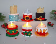 Set of 6 crochet patterns Tea candle holders