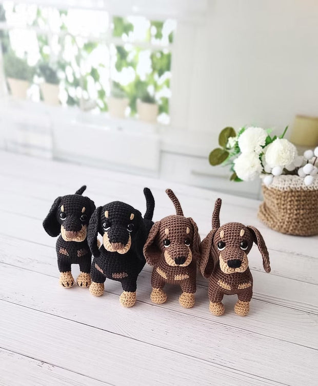 Crochet pattern dachshund dog