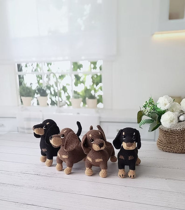 Crochet pattern dachshund dog