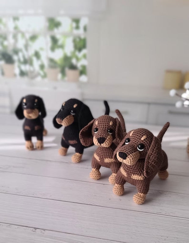 Crochet pattern dachshund dog