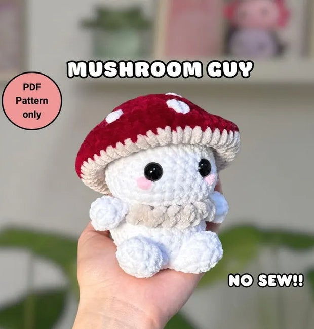 No Sew Mushroom Guy Crochet Pattern
