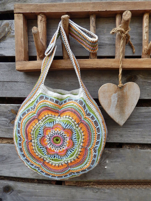 Crochet Pattern Flower Bag