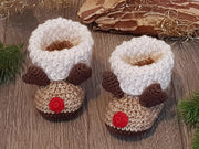 Baby Booties Reindeer Crochet Pattern