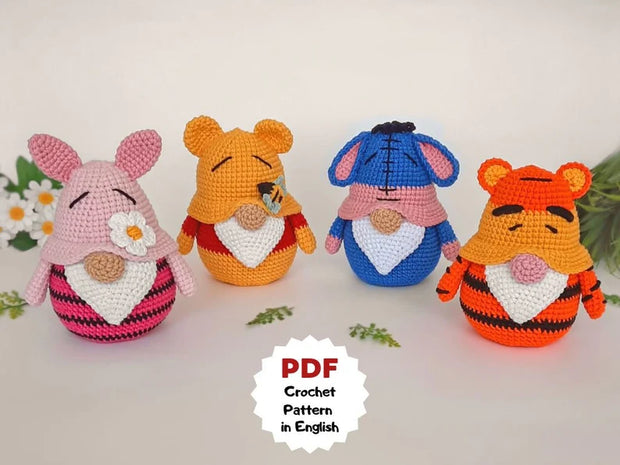 Gnomes crochet patterns, Spring gnomes