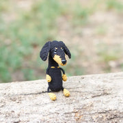 Crochet PATTERN keychain Dachshund