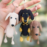 Crochet PATTERN keychain Dachshund