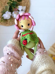 Crochet Pattern Baby flower with petals and TWO adorable outfits