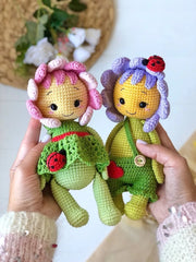 Crochet Pattern Baby flower with petals and TWO adorable outfits