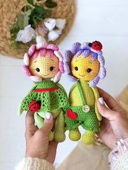 Crochet Pattern Baby flower with petals and TWO adorable outfits