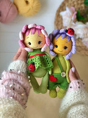 Crochet Pattern Baby flower with petals and TWO adorable outfits