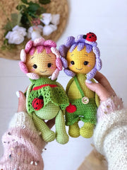 Crochet Pattern Baby flower with petals and TWO adorable outfits