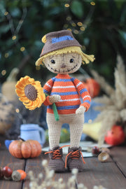 crochet scarecrow pattern with removable clothes