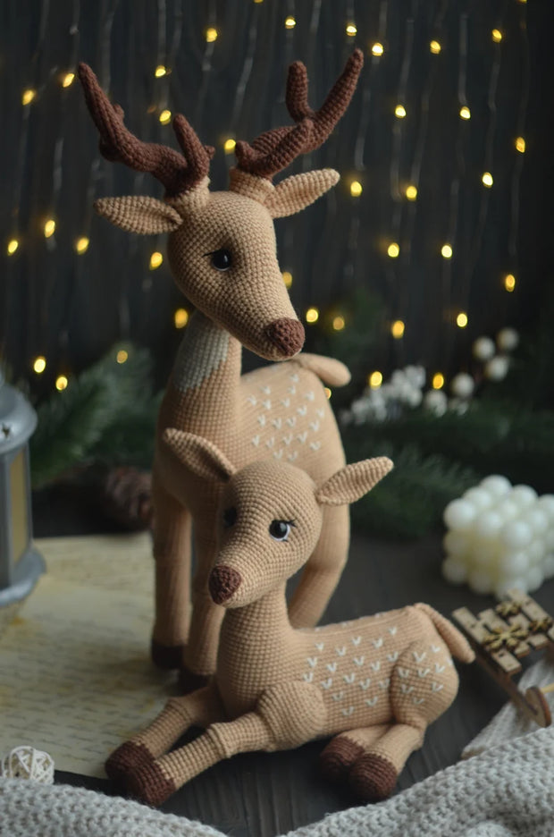 Set 2 pattern, Crochet Pattern stag and doe