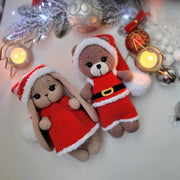 Amigurumi Christmas pattern bundle bear and bunny Christmas Crochet Pattern